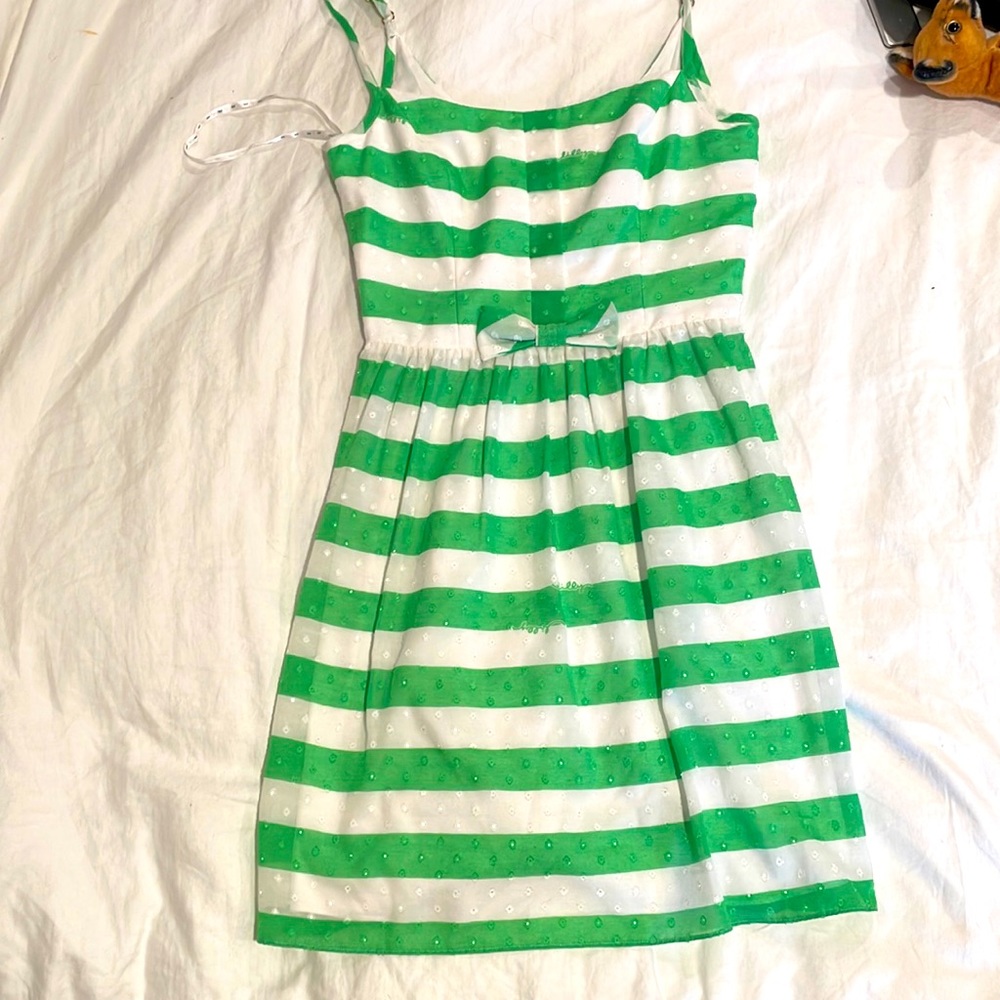 Lilly Pulitzer striped Swiss Dot Dress Size 0